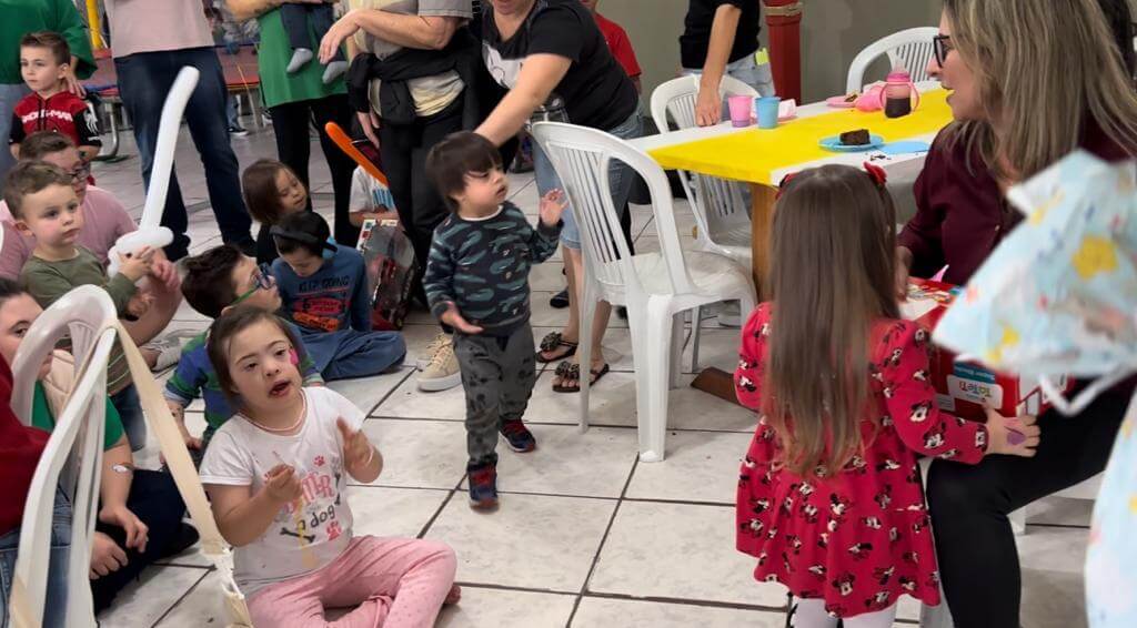 Evento do dia das crianças para a Associação Sorrir Para Down